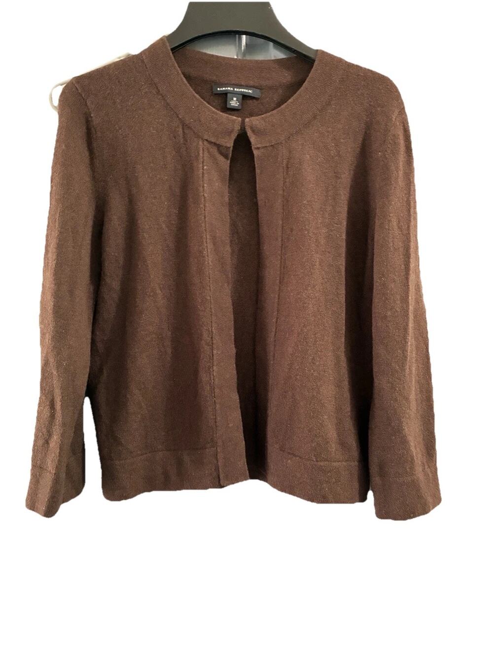 Women's Banana Republic Size Med Wool Blend Cardigan Sweater Hook & Eye Closure